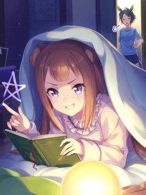 Support card art for [Lamplit Training of a Witch-to-Be] Sweep Tosho