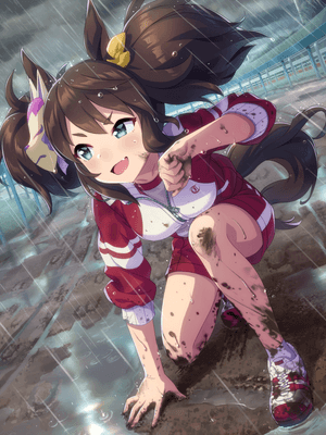Support card art for [Laughing through the Mud] Inari One