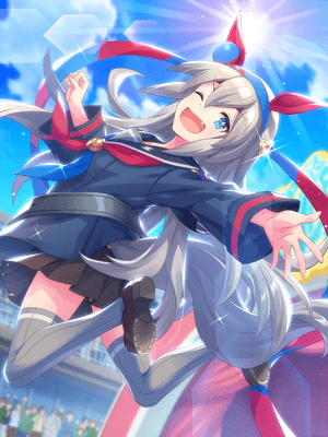 Support card art for [Split the Sky, White Lightning!] Tamamo Cross