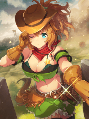 Support card art for [Hands Up, Crook!] Taiki Shuttle